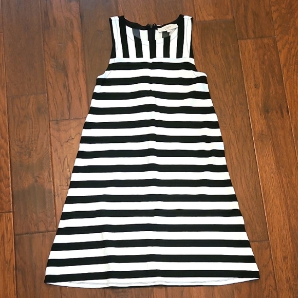 Loft women's Black and White Striped Sleeveless Dress size Small - Picture 1 of 6